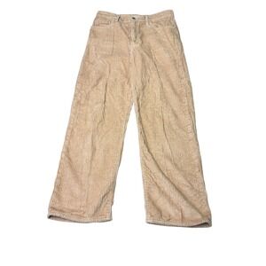 Levis Premium Big E Ribcage Straight Ankle Corduroy Pants Tan Beige W29 L27